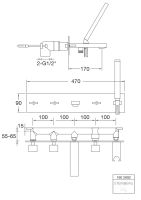 Steinberg 160 2692 5-Loch Wannen-Wandarmatur, Ausladung...