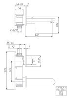 Steinberg 170 1804 3 - Waschtisch-Wand-Einhebelmischer...