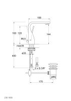 Steinberg 230 1000 Waschtisch-Einhebelmischer mit...