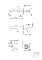 Steinberg 230 1840 Waschtisch-Wand-Einhebelmischer,...