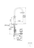 Steinberg 250 1550 Waschtisch-Zweigriffarmatur mit...