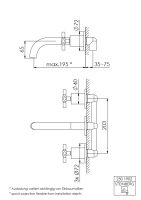 Steinberg 250 1902 3-Loch Waschtisch-Wand-Armatur