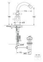 Steinberg 250 1300 Bidet-Zweigriffarmatur