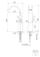 Steinberg 280 1814 3 Waschtisch-Wand-Einhebelmischer...