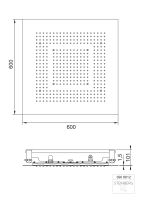 Steinberg 390 6612 Sensual Rain Regenpaneel 600 mm x 600 mm