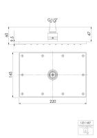 Steinberg 120 1687 Regenbrause 145 x 220 x 9,5 mm, mit...