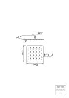 Steinberg 390 1680 Regenbrause ultraflach, 200 x 200 x 2 mm