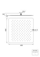 Steinberg 390 1683 Regenbrause ultraflach, 400 x 400 x 2 mm