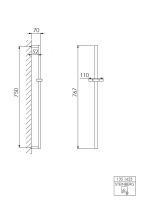 Steinberg 135 1623 Brausestange einzeln 750mm zu 135 1600