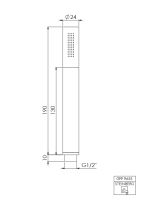 Steinberg 099 9655 Metall-Stabhandbrause, chrome