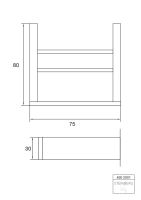 Steinberg 460 2001 Glashalter mit Glas, satiniert wei&szlig;