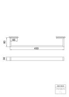 Steinberg 460 2645 Badetuchhalter 450 mm, aus Messing