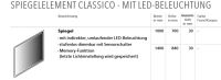 Lanzet Spiegelelement CLASSICO - mit LED-Beleuchtung