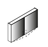 Lanzet Spiegelschrank L0 - 2 Türen 120 cm verschiedene Farben