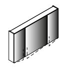 Lanzet Spiegelschrank L0 - 3 Türen 120 cm verschiedene Farben