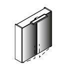 Lanzet Spiegelschrank L2 - 2 Türen 60 cm breit verschiedene Farben