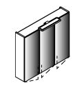 Lanzet Spiegelschrank L2 - 3 Türen 70 cm breit verschiedene Farben