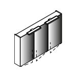 Lanzet Spiegelschrank L2 - 3 T&uuml;ren 100 cm...