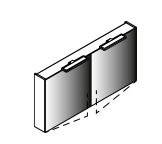 Lanzet Spiegelschrank L2 - 2 Türen 120 cm verschiedene Farben