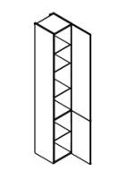 Lanzet Hochschrank 30 x 180 x 32,5 cm Anschlag rechts...