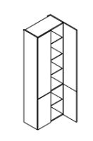 Lanzet Hochschrank 60 cm verschiedene Farben