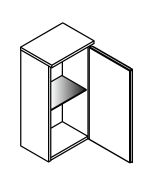 Lanzet H&auml;ngeschrank 30 cm breit Anschlag rechts...