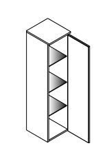 Lanzet Midischrank 30 cm breit Anschlag rechts verschiedene Farben