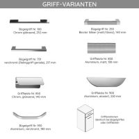 Lanzet Unterschrank 30 cm breit Anschlag rechts verschiedene Farben