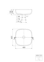 Steinberg Serie 440 6113 Aufsatzschale quadratisch aus Solid Surface