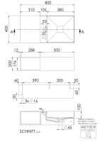 Steinberg Serie 443 7125 W Wandwaschtisch aus Solid Surface