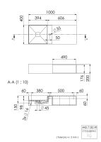 Steinberg Serie 443 7130 W Wandwaschtisch aus Solid Surface