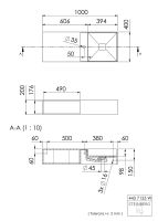 Steinberg Serie 443 7135 W Wandwaschtisch aus Solid Surface