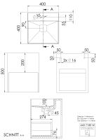 Steinberg Serie 443 7180 W Wandwaschtisch aus Solid Surface