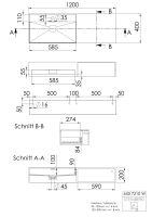 Steinberg Serie 443 7210 W Wandwaschtisch aus Solid Surface