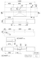 Steinberg Serie 443 7240 W Wandwaschtisch aus Solid Surface