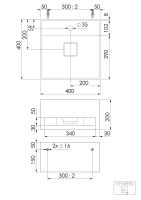 Steinberg Serie 443 7250 Wandwaschtisch aus Solid Surface