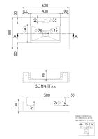 Steinberg Serie 444 7010 W Wandwaschtisch aus Solid Surface