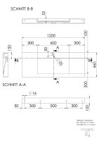 Steinberg Serie 444 7110 W Wandwaschtisch aus Solid Surface