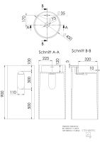 Steinberg Serie 445 6600 W Standwaschtisch aus Solid Surface