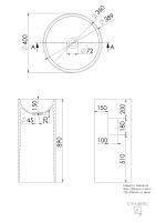 Steinberg Serie 445 6700 W Standwaschtisch aus Solid Surface