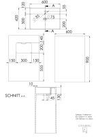 Steinberg Serie 445 7110 W Standwaschtisch aus Solid Surface