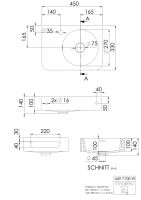 Steinberg Serie 449 7100 W Wandwaschtisch aus Solid Surface