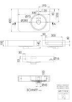 Steinberg Serie 449 7110 W Wandwaschtisch aus Solid Surface