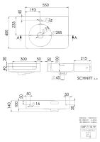 Steinberg Serie 449 7115 W Wandwaschtisch aus Solid Surface