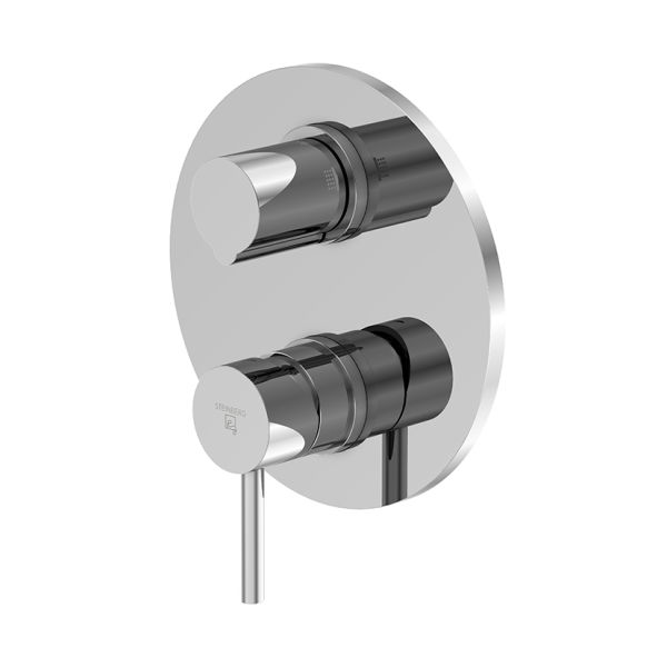 Steinberg 100 2222 Fertigmontageset für Wannen/Brause-Einhebelmischbatterien mit Abdeckplatte Ø190 mm