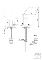 Steinberg 135 1501 Waschtisch-Einhebelmischer mit...