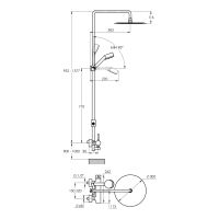 Treos Duschsystem mit Regenbrause