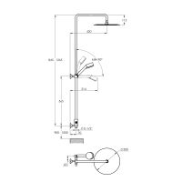 Treos Duschsystem mit Regenbrause