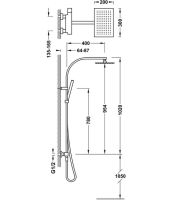 Tres SLIM Einhebel-Aufputz-Duschsystem