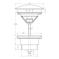 Treos Schaftventil 1 1/4" Schwarz Matt